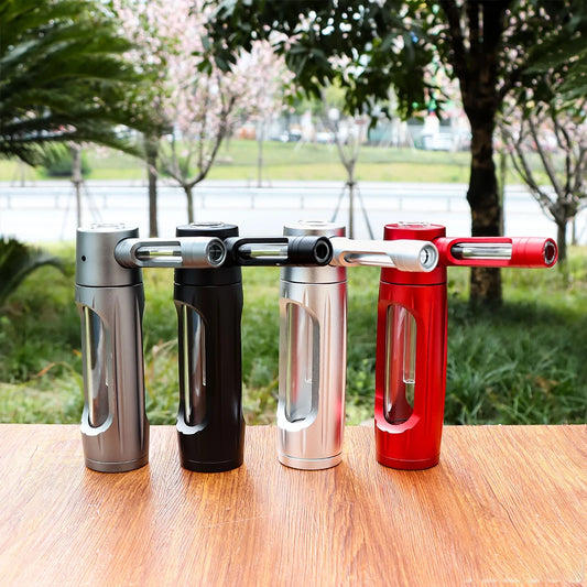 Portable Aluminium Alloy Water Smoking Pipe with Glass Bowls Detachable Tobacco Pipe for Shisha Smoke Accessories