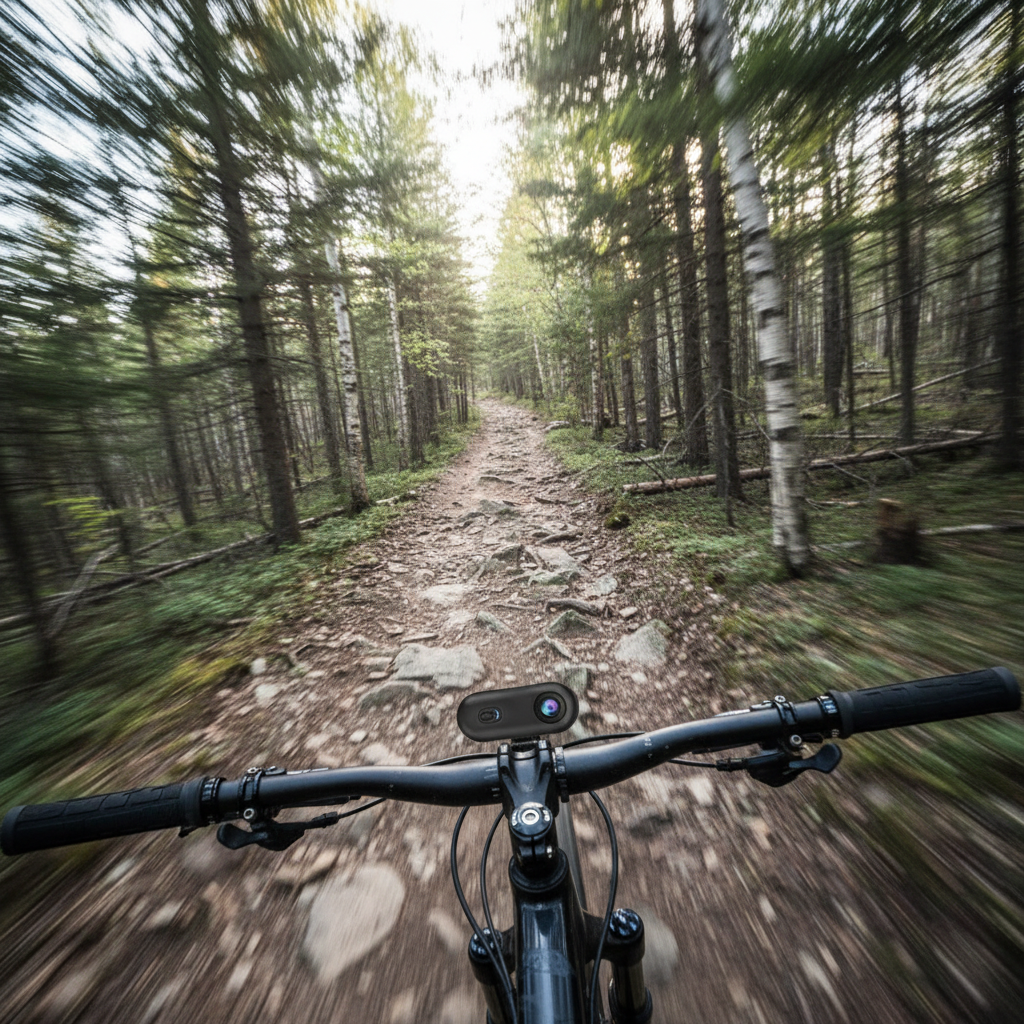 First-person downhill POV